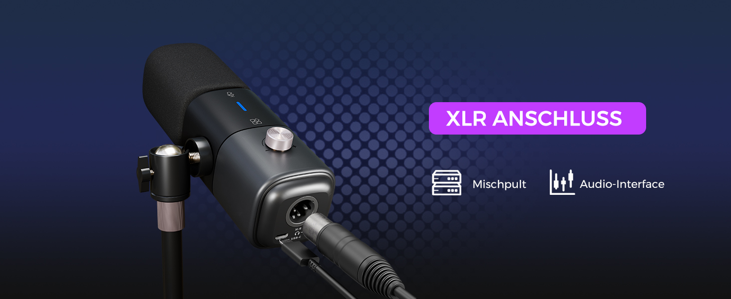 Динамічний мікрофон NearStream USB/XLR для ПК, геймінгу та стрімінгу з регулюванням гучності, кнопкою Mute, ізоляцією голосу, сумісний з MAC, PS4, PS5, мікшером (AM10X/AM15X)