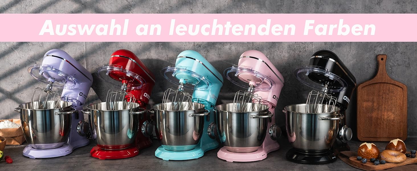 Кухонний комбайн Kitchen in the box: 6 л, 1300 Вт, 10+ швидкостей, з набором насадок (крюк, віночок, гак)