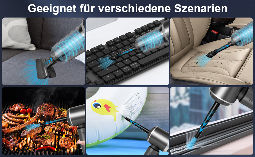 Бездротовий акумуляторний ручний пилосос XWGKLN 16000PA 4-в-1 для дому, авто, кухні, офісу та видалення шерсті тварин