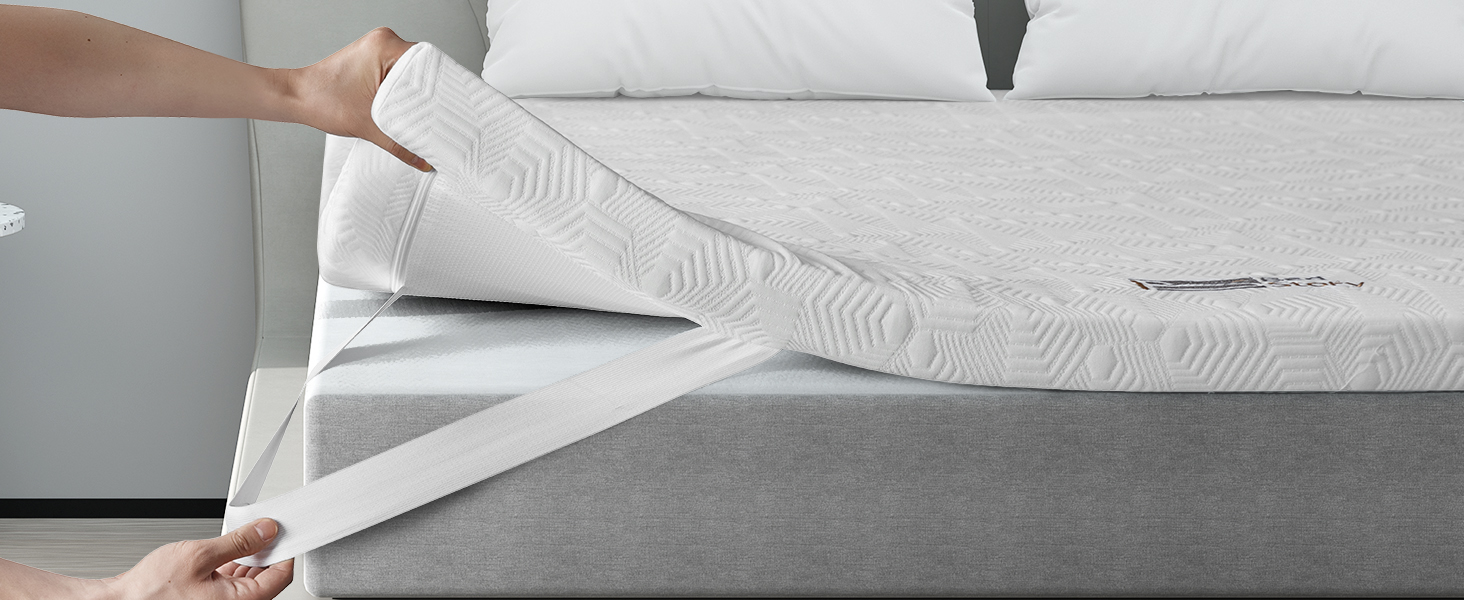 Топер для матраца BedStory 140x200 см, 7 см, двосторонній H2/H3, 7 зон, холодна піна, для бокспрінг-ліжка, дивана, кемпера