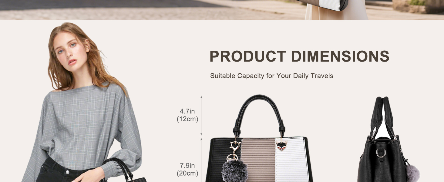 Сумка жіноча NICOLE & DORIS 2025 шкіряна чорна з пухнастим помпоном та знімним ремінцем через плече