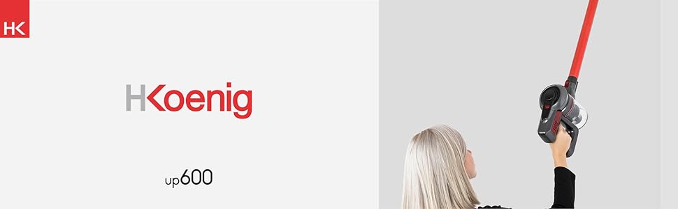 Акумуляторний пилосос H.Koenig UP600 PowerClean 22.2V: 3-в-1, LED-щітка, 40 хв, 150 Вт, 2 швидкості, видалення шерсті тварин