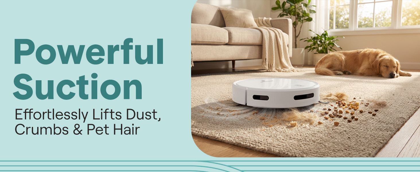 Робот-пилосос SereneLife з функцією миття підлоги, 3-в-1, з керуванням через додаток, для тварин та килимів, 700Pa