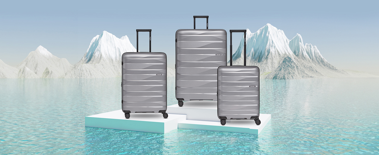 Чемодан середній з жорстким корпусом, розширюваний, 45 x 27 x 66 см, з подвійними колесами та TSA-замком, 3.7 кг, з високоякісного поліпропілену, унісекс, Emerald Green Metallic