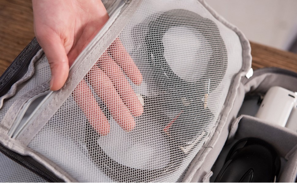 Органайзер для кабелів LTLSZRN, сірий: зручна сумка-організатор для подорожей