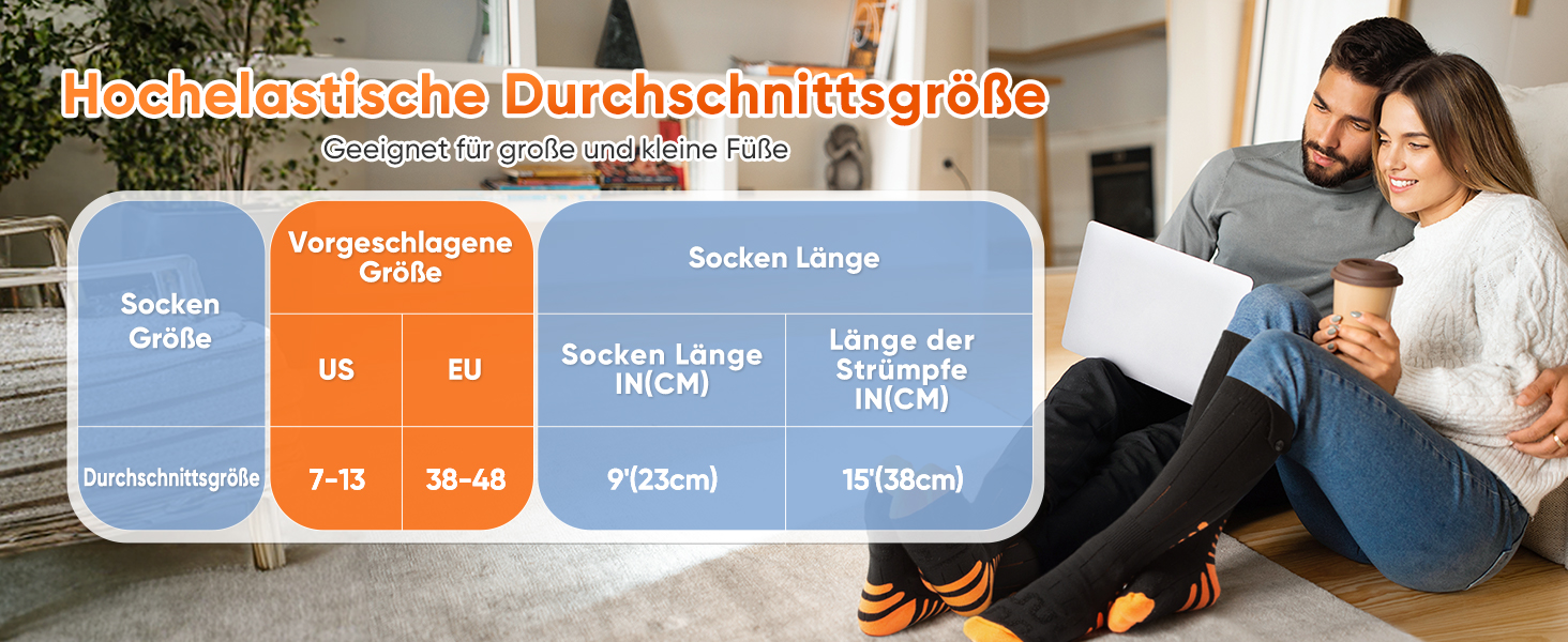Гріючі шкарпетки з керуванням через додаток, 5000mAh, 5V, 3 режими нагріву, 360° нагрів, для жінок та чоловіків, для катання на лижах та полювання, середнього розміру