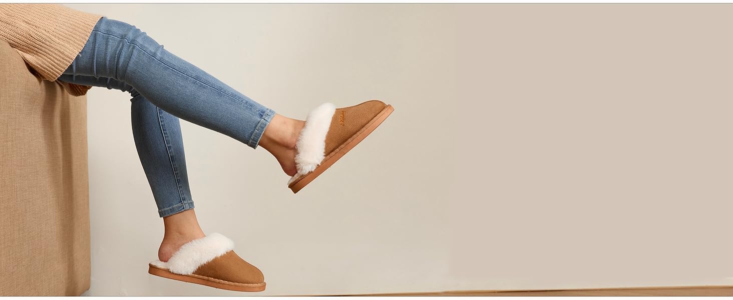 Чоловічі та жіночі домашні тапочки зимові теплі з штучного хутра, м'які, плоскі, плюшеві, з антиковзким покриттям для дому та вулиці - преміум якість, 38.5/40 EU, світло-коричневі