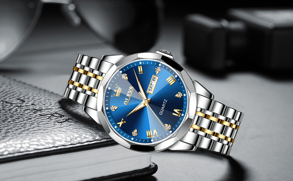 Годинник чоловічий OLEVS Automatik Skeleton з відкритим механізмом, люкс, діаманти, сапфірове скло, водостійкий, браслет з вольфрамової сталі, 9931-diamant/Schwarz