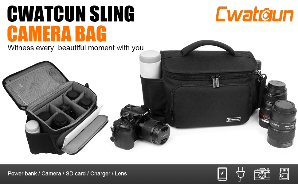 Захисний футляр для дзеркальної камери Cwatcun, вологостійкий, для Canon, Nikon, Sony, Fuji, DLR/LR, чорний, XL