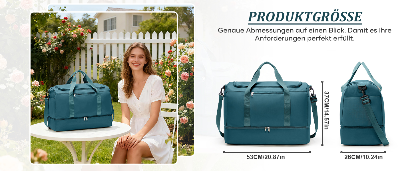 Спортивна сумка для подорожей Easyjet: водонепроникна дорожня сумка-шопер з відділенням для взуття, 45л, A5, бежева