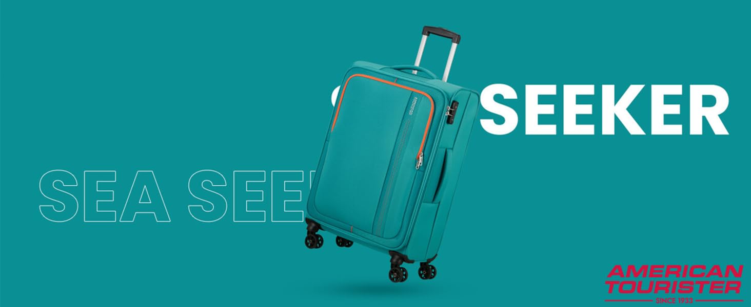 Валіза American Tourister Sea Seeker Spinner XL 80 см 92,5 л синя (Combat Navy), дорожня валіза на колесах