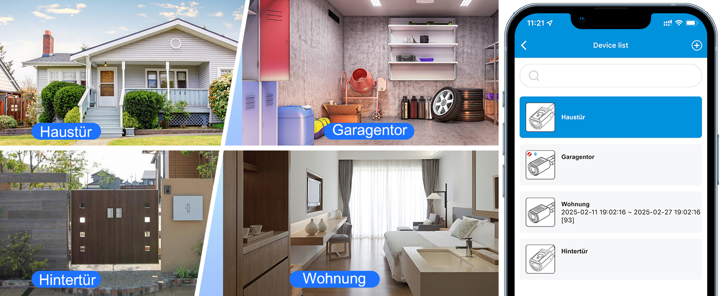 Електронний дверний замок WELOCK Touch41 з відбитком пальця, Wi-Fi, Bluetooth, RFID, IP65, для дверей 50-100 мм, сумісний з Alexa