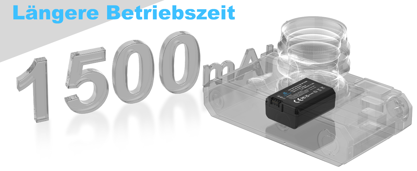 Набір акумуляторів NP-FW50 1300mAh 2 шт. та зарядний пристрій LCD для Sony ZV-E10, A6000, A6300, A6400, A6500, A5100, A5000, A7, A7II, A7R, A7RII, A7SII, 7RM2, 7SM2, 7M2, A55, RX10 II III IV, NEX-3/5/6/7, NEX-F3