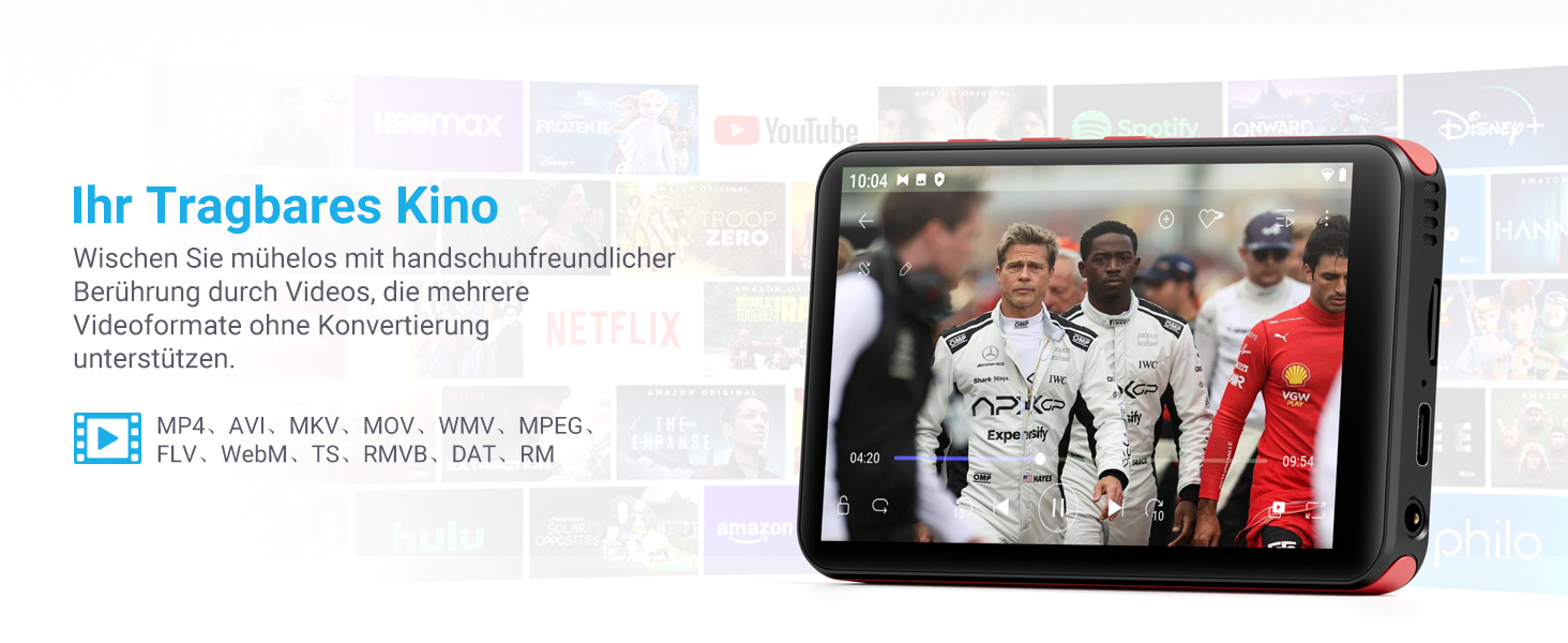 MP3 плеєр Mechen 96GB Bluetooth Android з Wi-Fi, 4.0