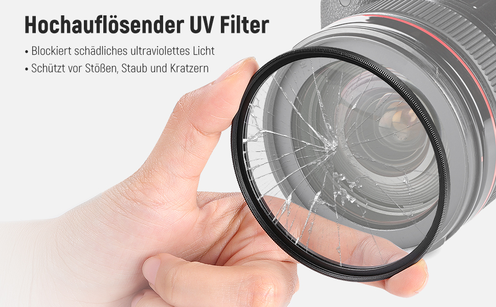 Набір фільтрів NEEWER 67mm ND (нейтральний) з кейсом: UV, CPL, ND4, поляризаційний, сірий фільтр для об'єктивів камер