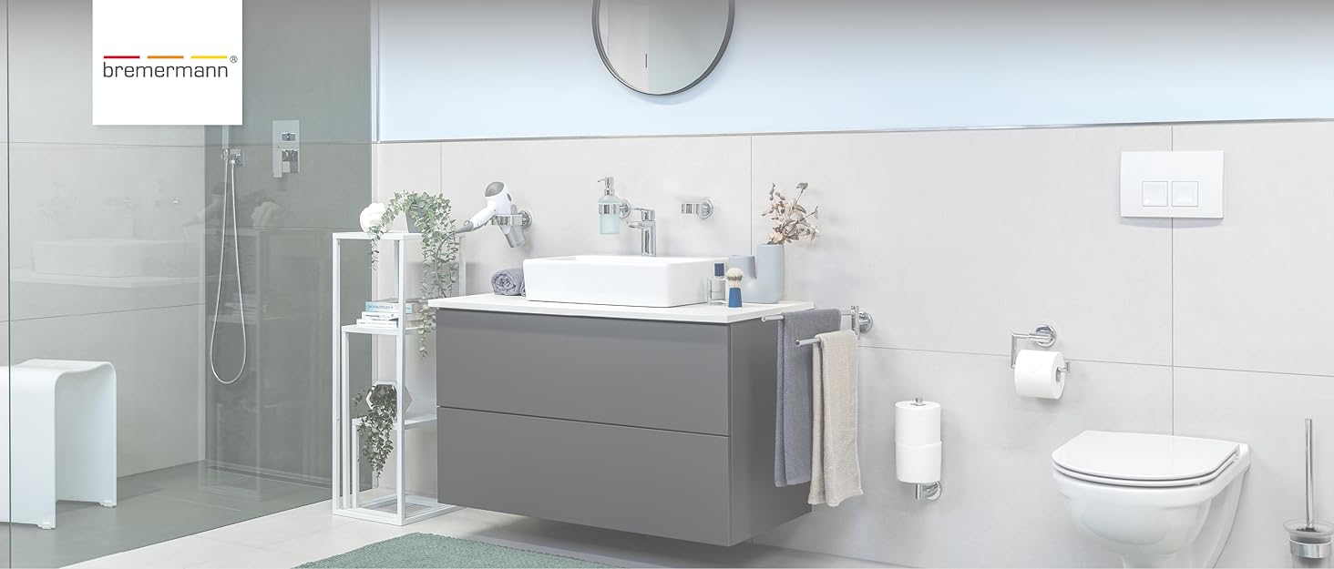 Тримач для мила Bremermann Lucente - скляний та нержавіючий, для ванної та душу, з можливістю кріплення на клей або свердління