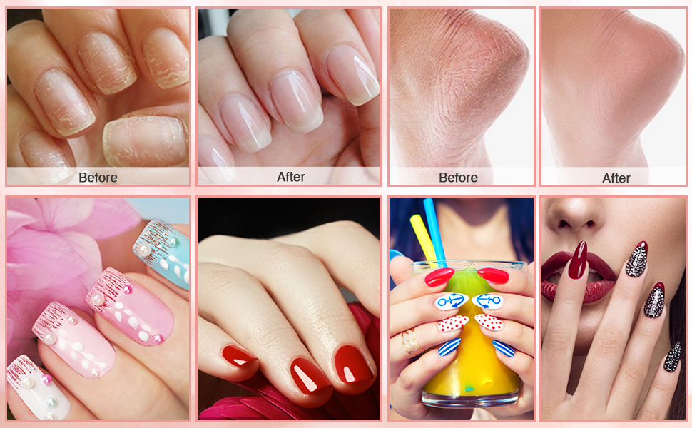 TOUCHBeauty Електричний фрезер для нігтів 5-в-1, бездротовий, манікюр/педикюр, UV LED сушарка, AG-1335C (Рожевий)