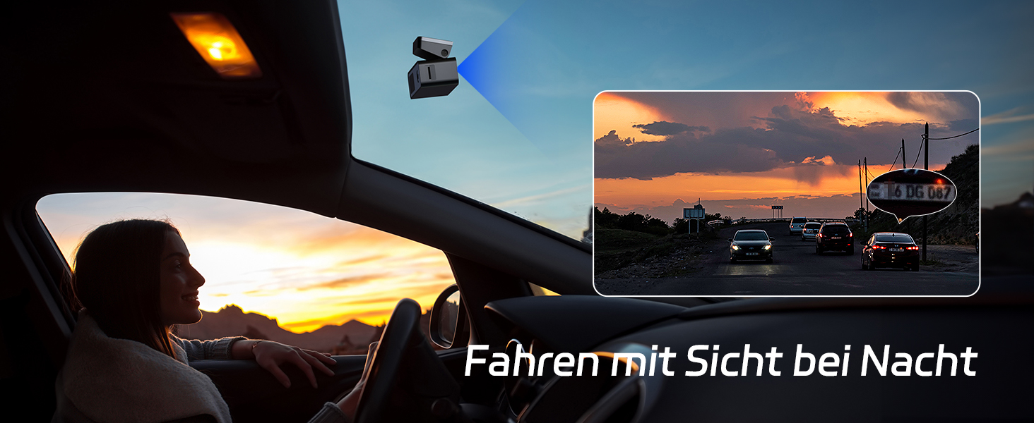 Відеореєстратор Pelsee P1 Duo 4K з двома камерами (передня та задня), Wi-Fi 5G, 64GB, IPS дисплей 1.5