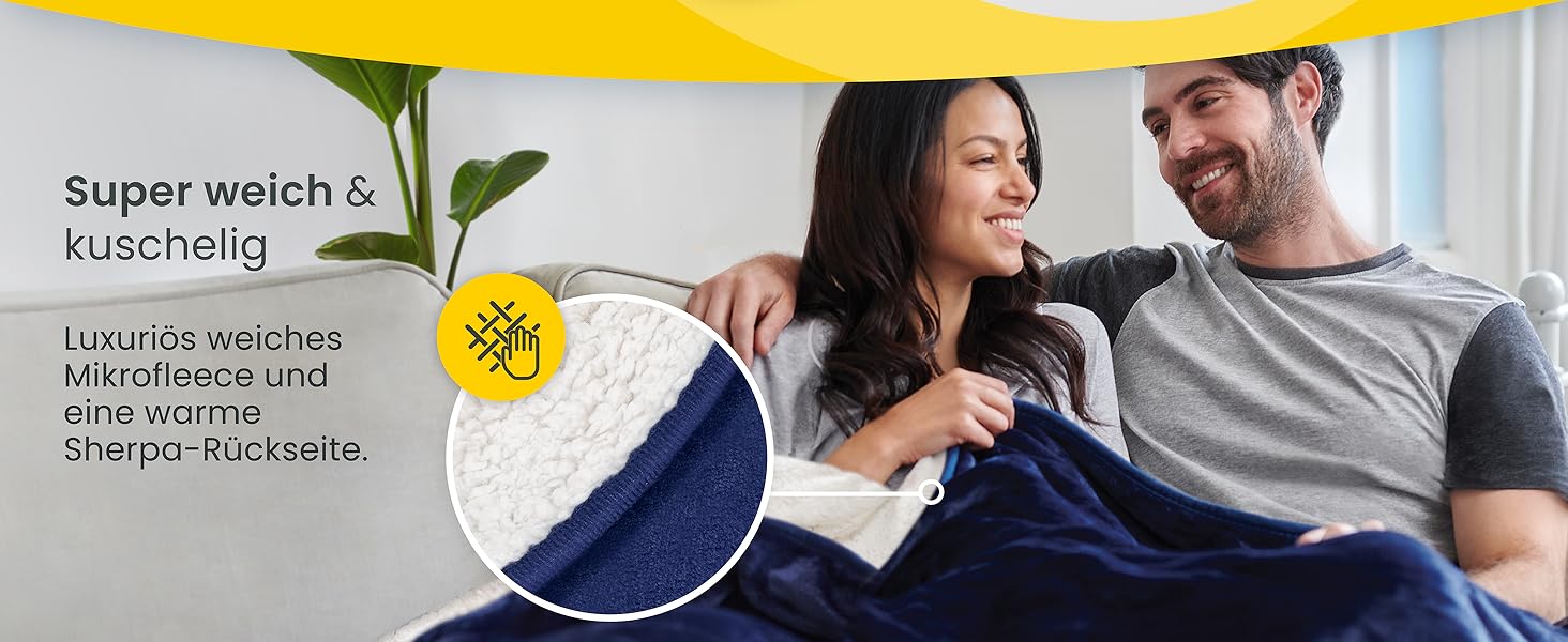 Електрична ковдра Cosi Home 180x130 см з регулюванням температури, захистом від перегріву та функцією автовимкнення. Зручна та тепла, з Sherpa та Fleece покриттям. 10 рівнів нагріву, цифрова пульт керування, сірий колір. Також доступна модель 150x200 см з покриттям Fleece & Sherpa (Marineblau)
