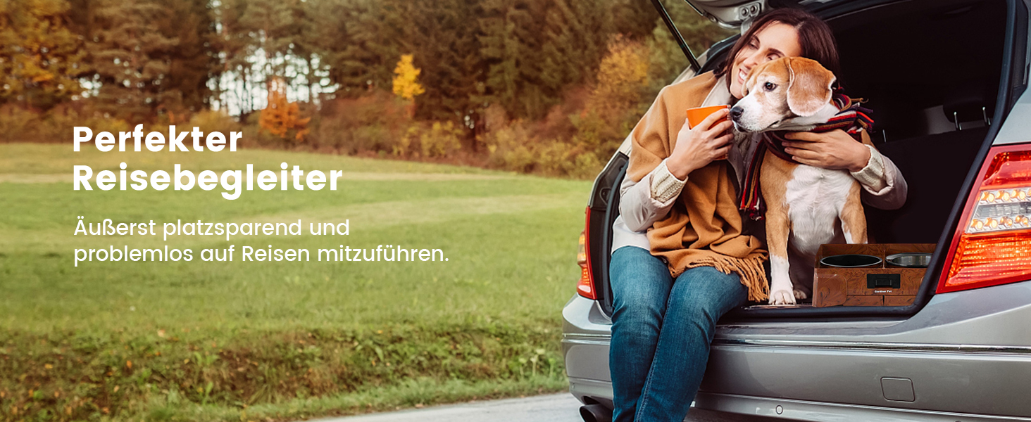 Підвищена годівниця для собак Gardner 2-в-1: миска для води без розливу та миска для повільного годування з регульованою висотою, 5 рівнів, протиковзна, для середніх та великих собак