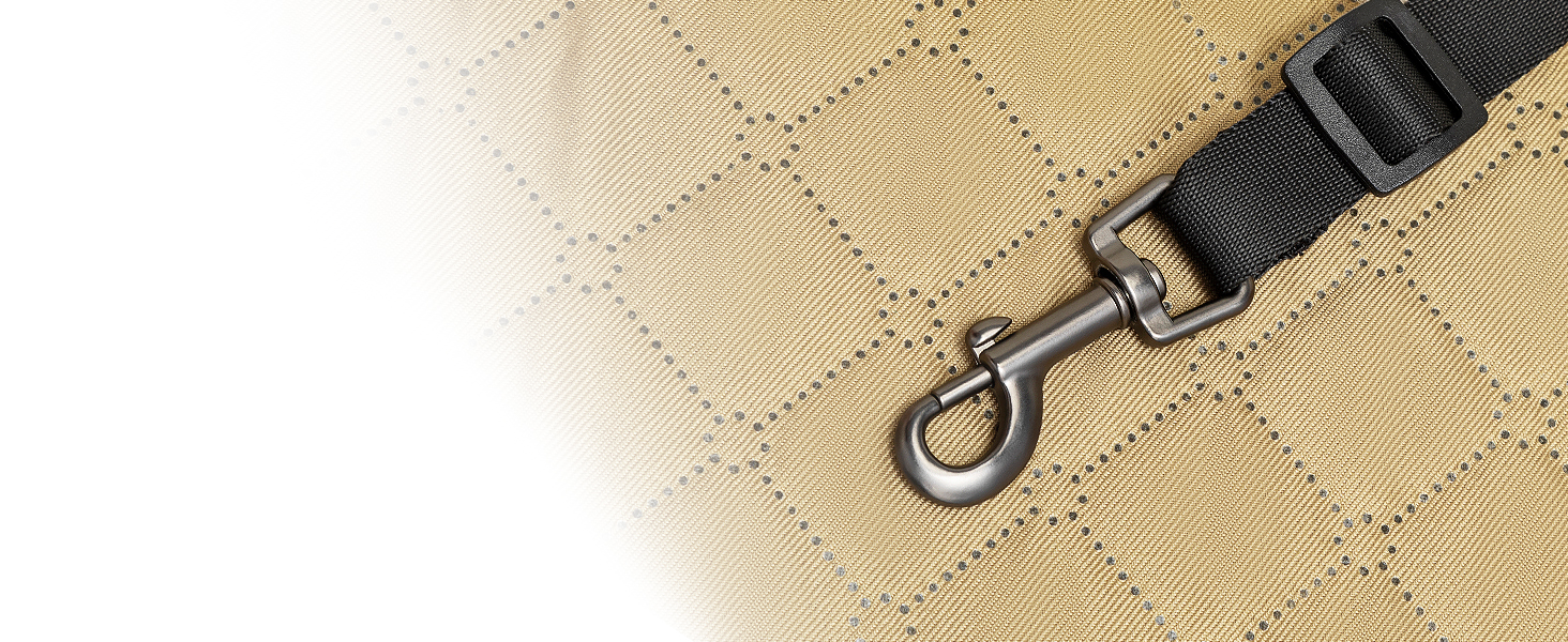 Автокрісло для собак PETSFIT - чорний (хакі), до 5 кг, з захисними гаками