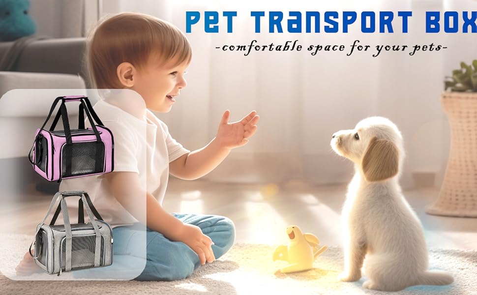 Транспортна сумка для кота та собаки, велика, портативна, для прогулянок на вулиці, складна, дихаюча, велика місткість, для двох маленьких котів, для подорожей на авто (сірий)