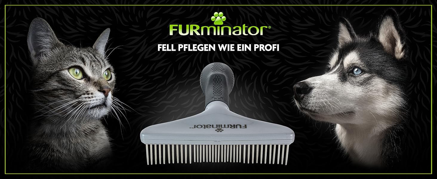 FURminator гребінець для довгошерстих собак та котів - щітка для запобігання ковтунів та сплутаного хутра, версія 2.0