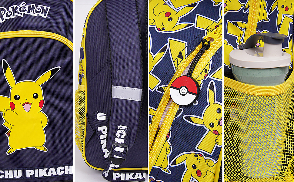 Дитячий рюкзак Pokémon Pikachu: для хлопчиків та дівчаток, 8-18 років, ідеальний для школи та як подарунок, блакитний