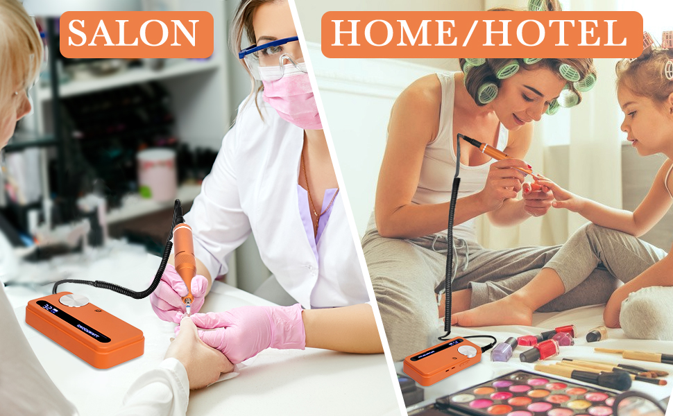 Професійний фрезер для нігтів ENGERWALL 35000 об/хв, акумуляторний, для гелю та акрилу, електричний, манікюрний набір з 7 насадками та 56 шліфувальними стрічками, темно-срібний