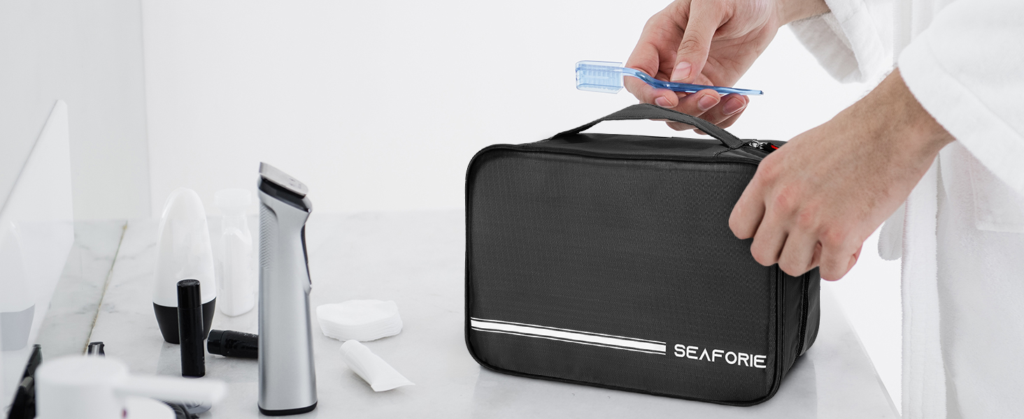 Сумка для туалетних аксесуарів на гачок, велика дорожня сумка-органайзер для жінок та чоловіків, 4-в-1 водонепроникна, армійний зелений (чорний)