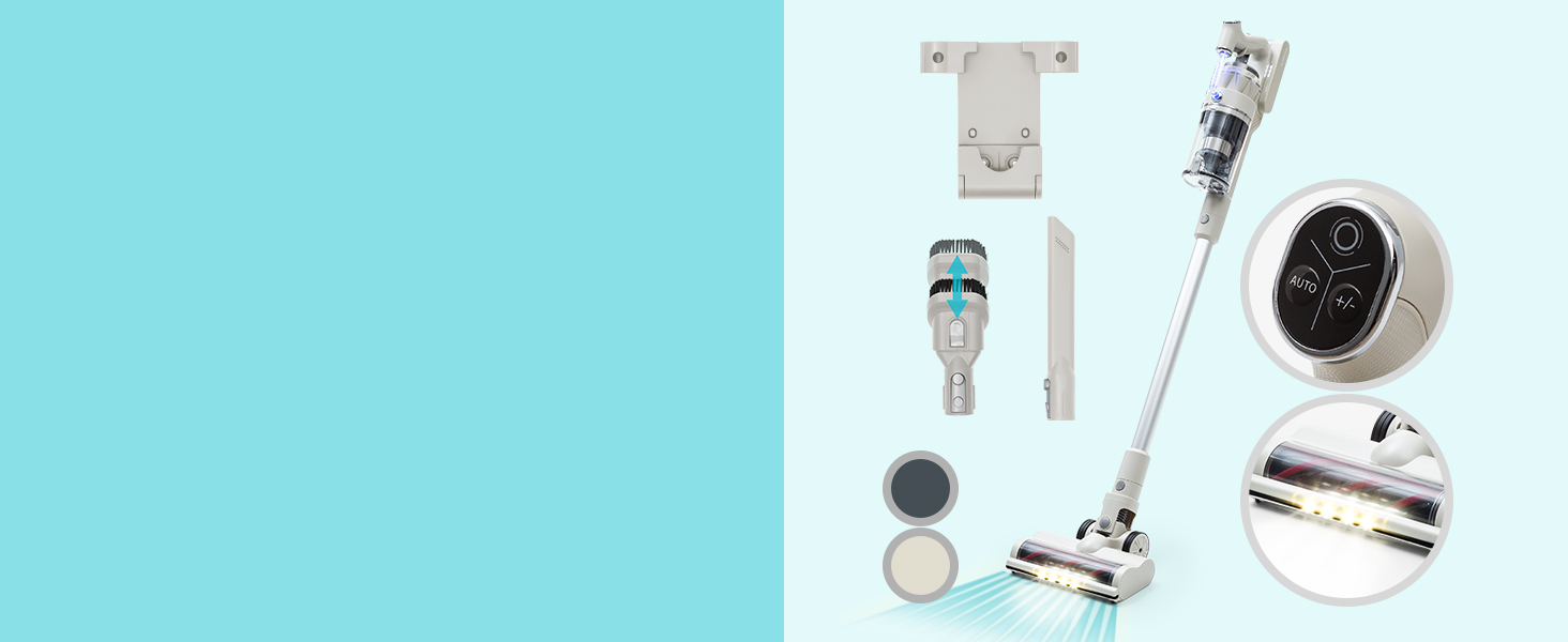 Бездротовий акумуляторний пилосос Klarstein без мішка з 4-ступеневим фільтром E12 EPA для шерсті тварин, килима та твердих підлог, ручний без мішка з насадкою для підлоги 180°