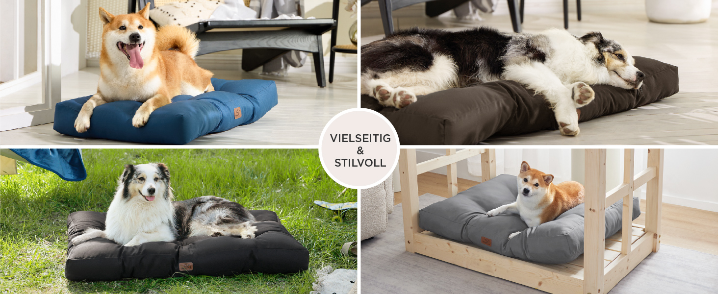 Килимок для собак BEDSURE 76x50 см - м'який, миючий, для маленьких та середніх собак, 10 см заввишки (чорний)