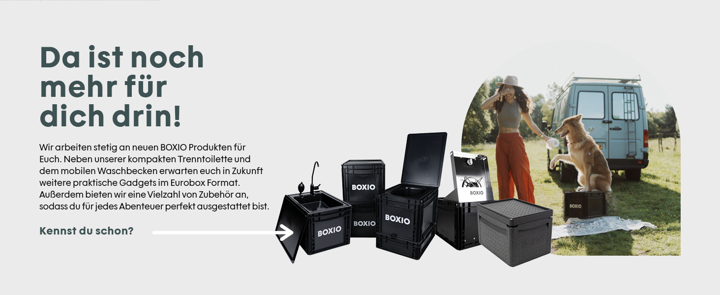 BOXIO SOLO: Пластикова ящик з кришкою 40x30x28 см, для зберігання, транспортування, кемпінгу, човна, гаража або саду, стелажна, сумісна з іншими євробоксами