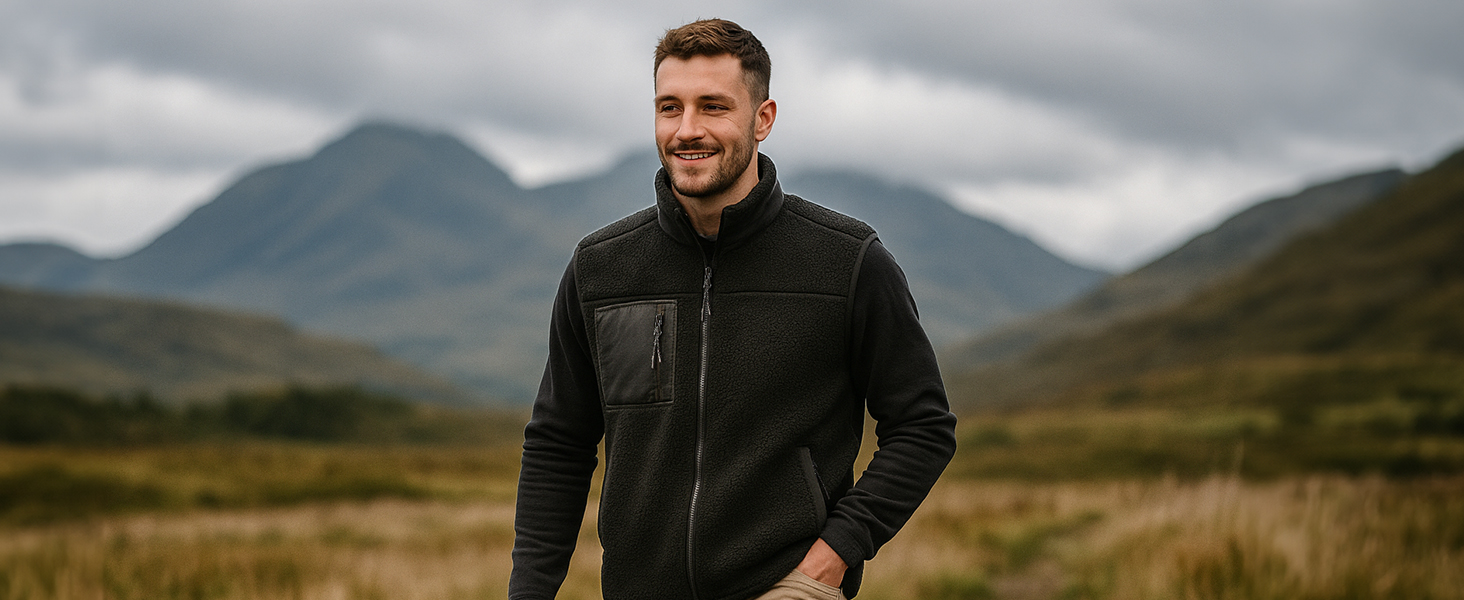 Обогреваемый жилет LABCOOL для мужчин и женщин - флисовый жилет з USB-живленням (10000mAh Powerbank), 6 зон обігріву, 3 температурні режими, машинне прання, XL, чорний