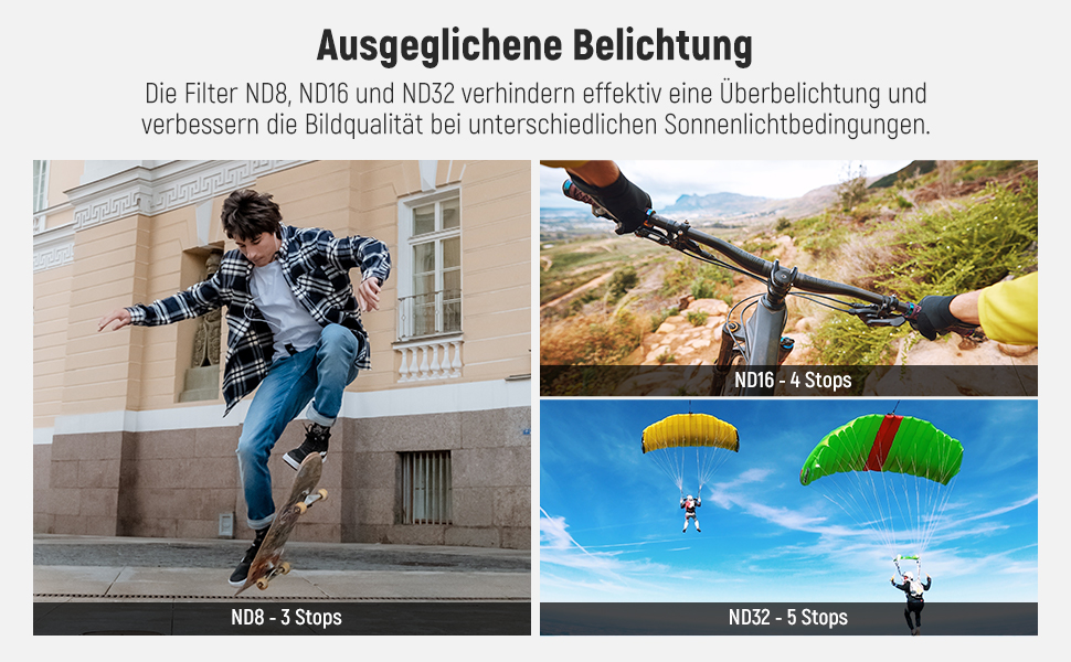 Набір фільтрів ND NEEWER (4 шт.) + лінза збільшення 15x для GoPro Hero 13/12/11/10/9: ND8, ND16, ND32, CPL