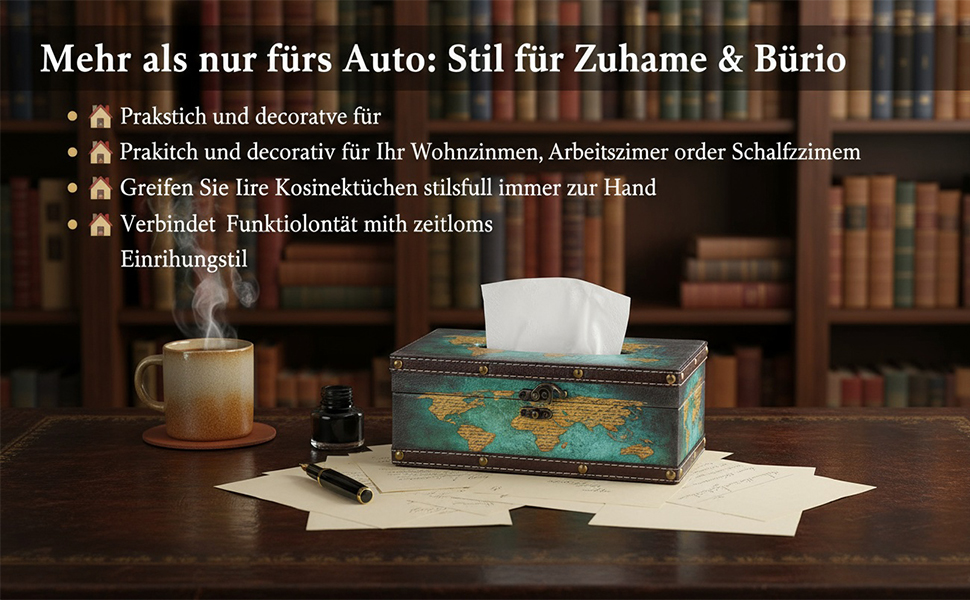 Стильна коробка для серветок у вінтажному стилі, тканинна, для дому, офісу