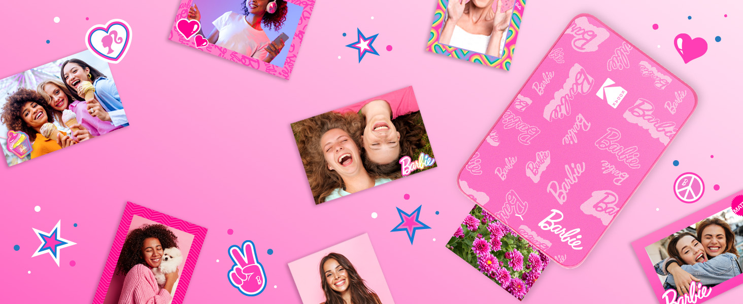 Фотодрук миттєвий Kodak x Barbie Step Slim + аксесуари (подарунчий набір)