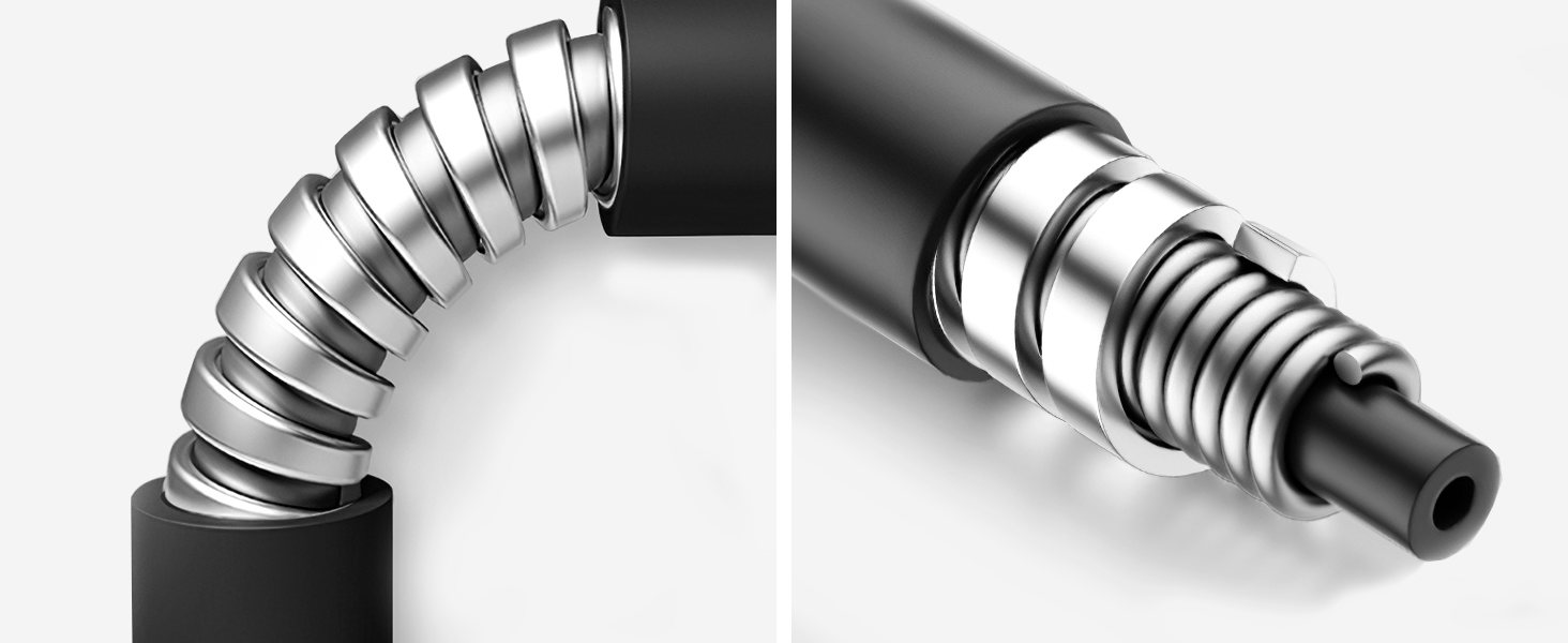 Кран кухонний CECIPA SOFETIY SERIE, чорний матовий, 2 режими струменя, нержавіюча сталь, поворотний 360°