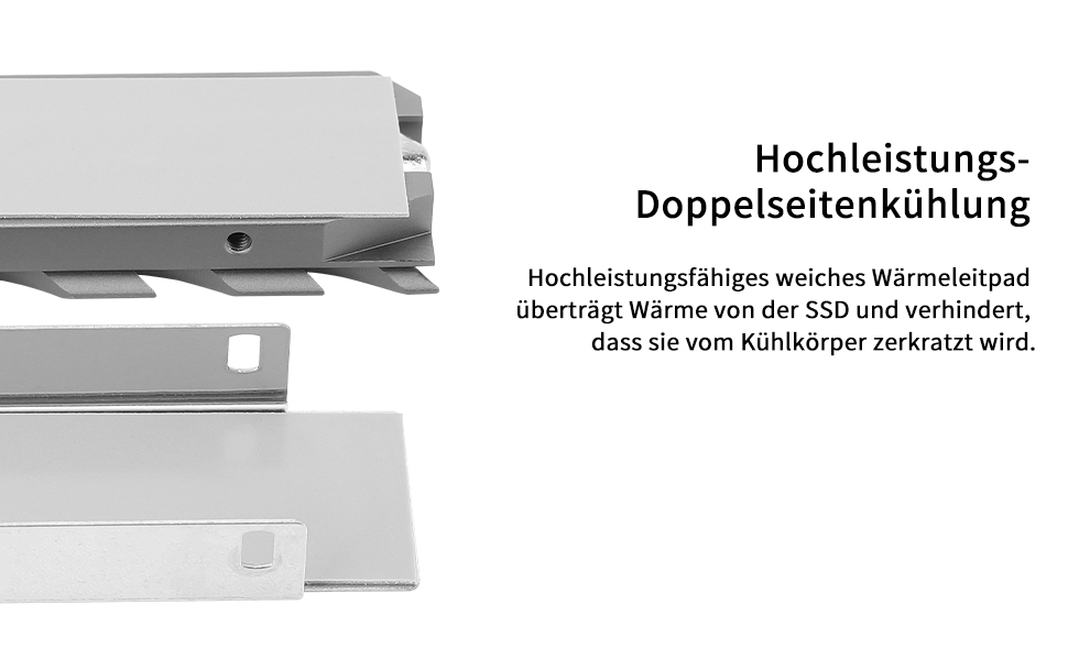 Радіатор охолодження SSD M.2 2280 Thermalright Pro: 8мм тепловірна трубка, подвійний термопад високої продуктивності