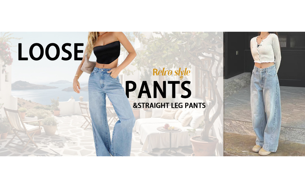 Джинси жіночі Baggy Denim з широкими штанинами, висока талія, еластичні, темно-сині, розмір L