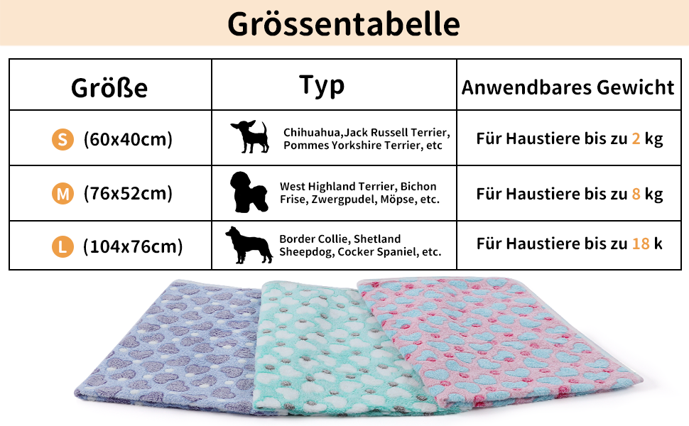 М'яка ковдра для собак та котів Demigeat, 3 шт. – тепла, миюча, для літа та весни, середнього розміру, принт 