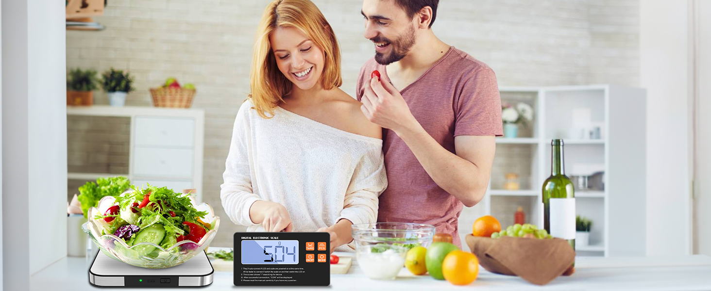 Цифрова кухонна вага, 1г/15кг, з LCD-дисплеєм, функція підрахунку та тарування, 7 одиниць вимірювання