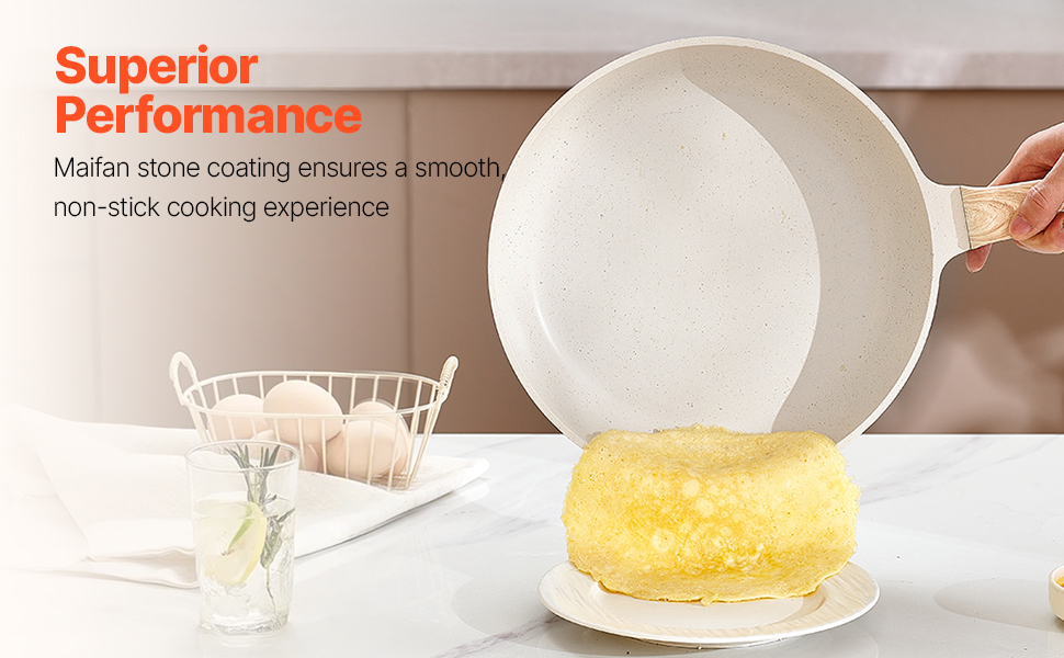 Набір посуду VEVOR з нержавіючої сталі 19 предметів з кришкою з термостійкого скла, антипригарне покриття, для приготування їжі на індукційній плиті, підходить для кемпінгу та дому (білий)