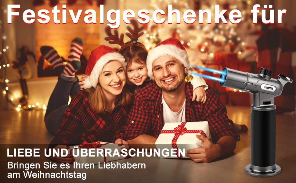 Газовий пальник Flambierbrenner з подвійним полум'ям для приготування десертів, гриля та карамелізації. Ідеально для дому, кухні та барбекю