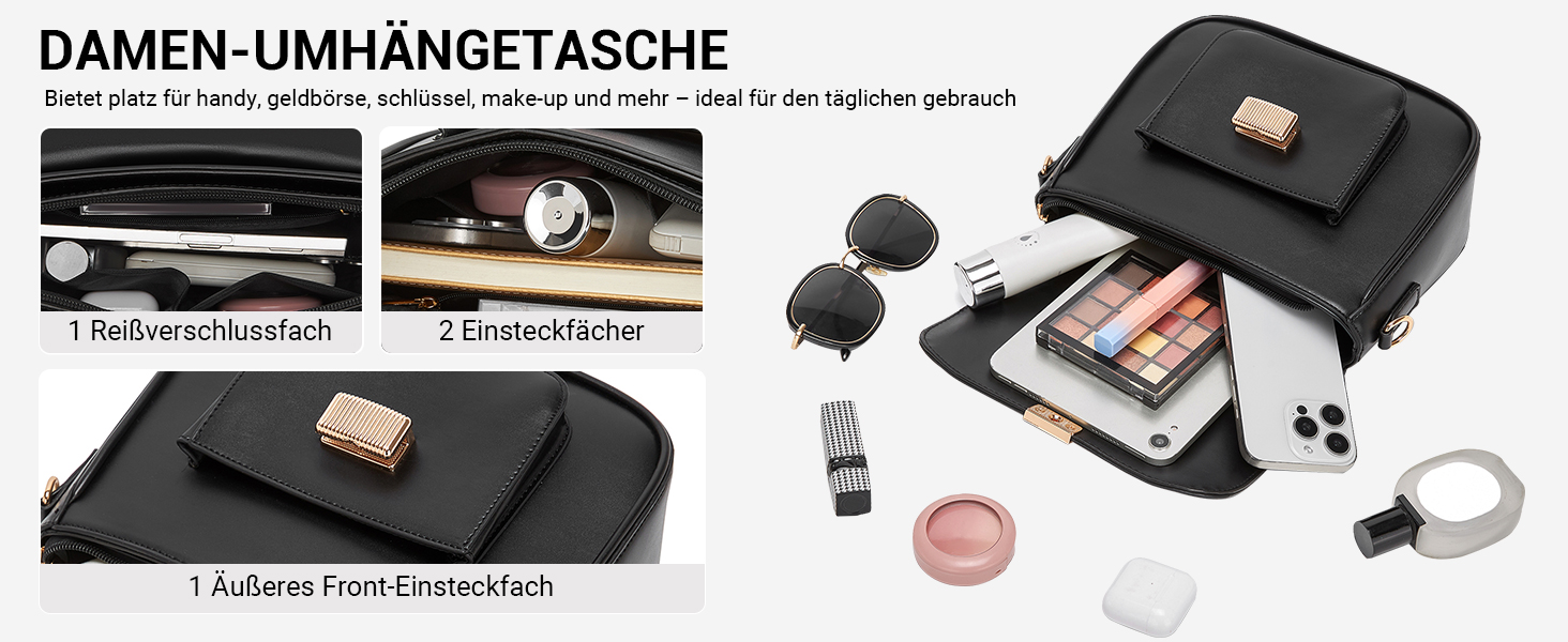 Сумка жіноча Miss Lulu середнього розміру через плече, екошкіра та замша, вінтажний стиль, чорна (2513)