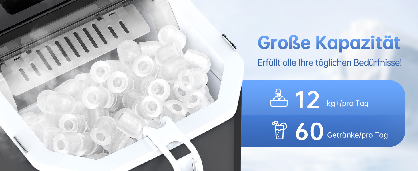 Машина для приготування льоду Ice Maker 1.3л, 9 кубиків за 6 хвилин, самоочищення, тиха, для кухні, офісу, бару, вечірки