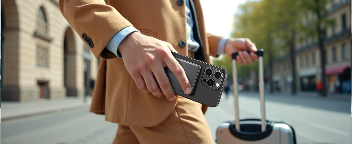 Power Bank MOVESPEED MagSafe 10000mAh Graphite Gray - Бездротовий зарядний пристрій для iPhone