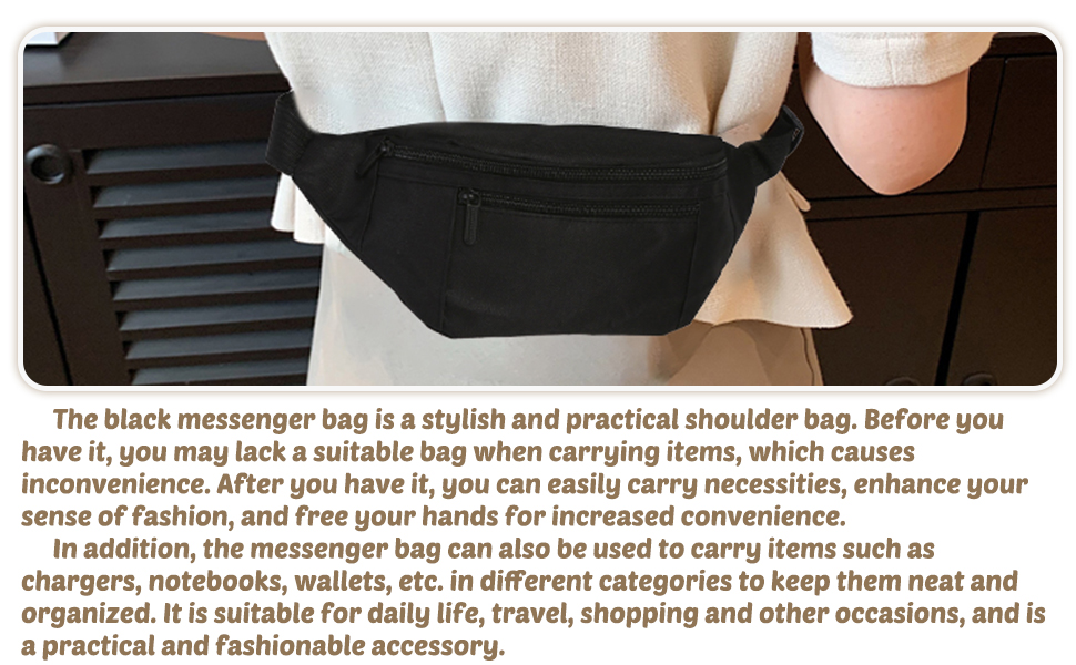 Чоловіча/Жіноча поясна сумка на пояс, шкіряна, водонепроникна, для спорту, подорожей та активного відпочинку (чорна)