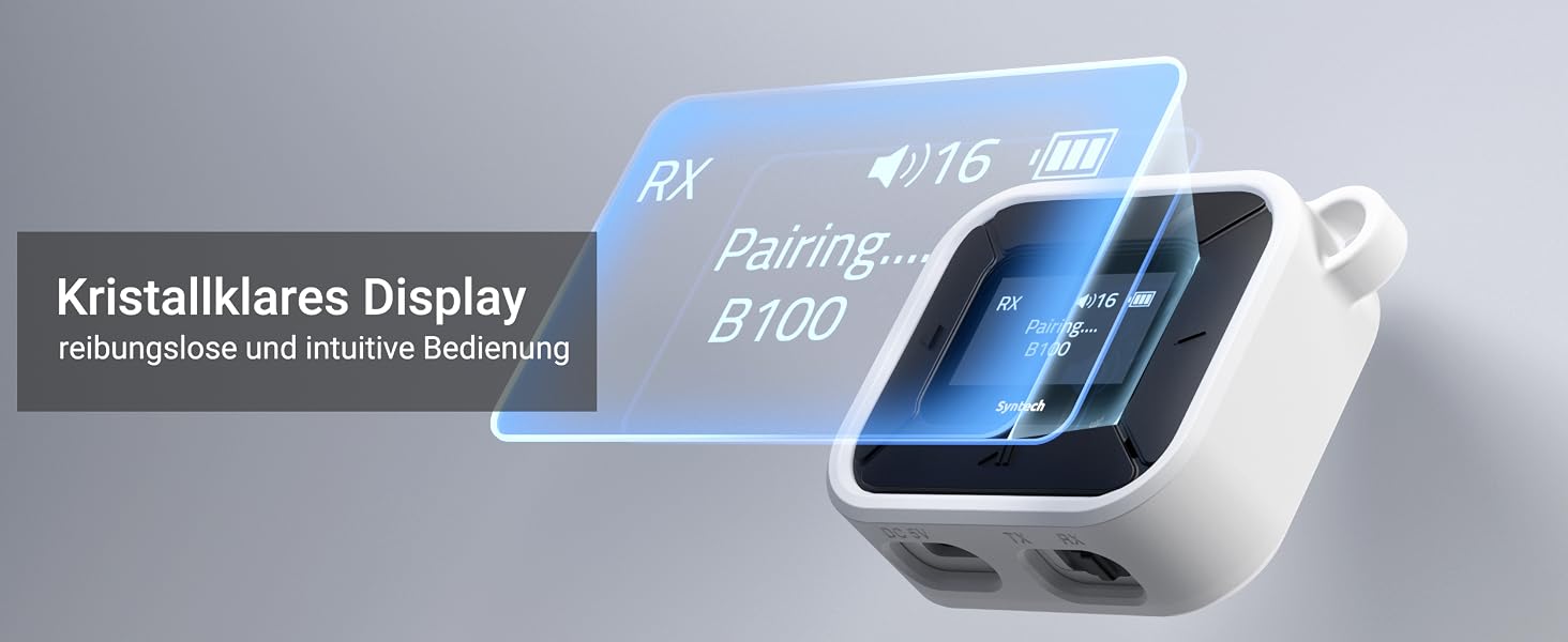 Bluetooth-трансмітер та ресивер Syntech 5.3 з LED-дисплеєм, адаптер 3.5 мм AUX для літака, авто та навушників AirPods, низька затримка, Dual Link, білий