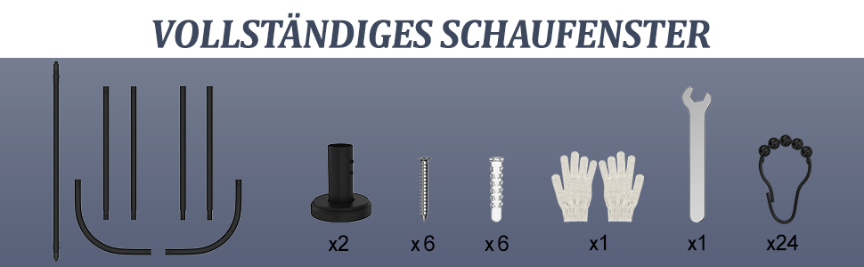 Штанга для душу U/L форми 75×(150-190)×75 см - 2 в 1 (для душу та ванни) з кільцями - Чорний колір